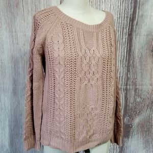 Pink Rose Women's Sweater in Blush Pink